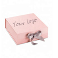 Matte lamination book shaped rigid custom pink printed magnetic closure gift cardboard box